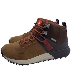 Forsake Mens Shoes Range High Hiking Sz 9 Brown Leather Waterproof Vibram Mid